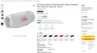 Bocina Portátil JBL Charge 6 Bluetooth por $2,300 en Amazon