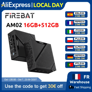 FIREBAT MINI PC AM02 (Ryzen 5 6600H, 16GB, 512GB) voor €232,04 bij AliExpress