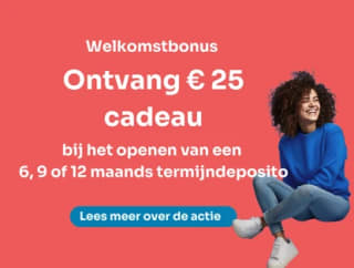 Gratis €25 welkomstbonus bij NIBC bij openen termijndeposito