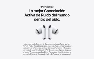 Audífonos AirPods Pro 3 por $3,690 en Amazon