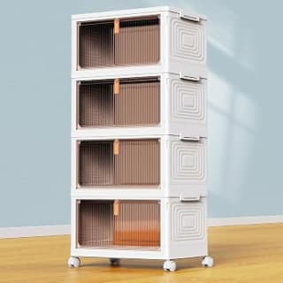 SONGMICS RLB450WZ01 boîte de rangement 4 niveaux (45 L/niveau) à 34,19€ chez Amazon