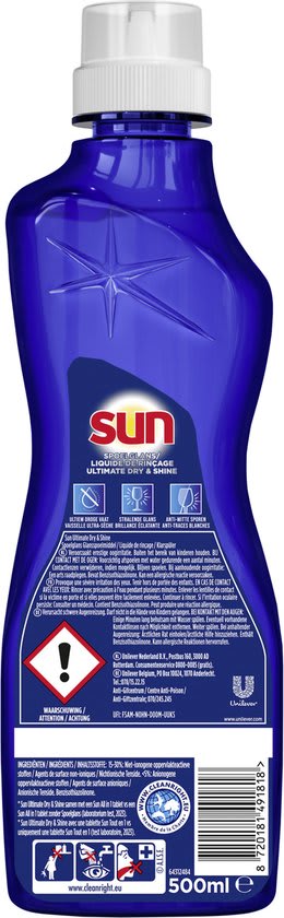 Sun Spoelglansmiddel Dry & Shine (16 x 500 ml) voor €24,59 bij Bol
