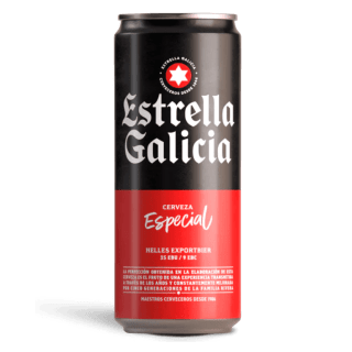 24 latas Estrella Galicia Especial de 33 cl + Gratis 6 vasos cerveza por 16.53€