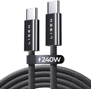 LISEN 240W cable USB-C a USB-C 2 m por 6,85€