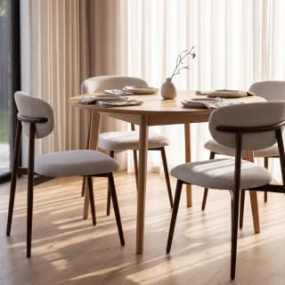 Eetkamerstoel Japandi - Set van 2 voor €69,99 bij Dekbed Discounter