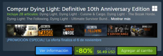 Dying Light: Edición Definitiva 10mo Aniversario por $149 | Steam