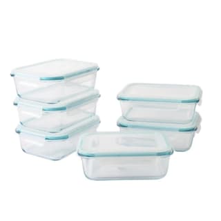 Boîte de conservation rectangulaire en verre 1L (lot de 6) à 17,99€ chez Carrefour