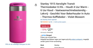 Stanley The Aerolight Transit Mug 0,35L voor €27,61 bij Amazon
