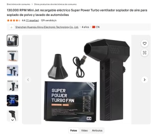 Ventilador Soplador Super Power Turbo Mini Jet por $235 | Alibaba