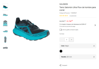 Tenís Salomón Ultra Flow por $1,798 | Liverpool