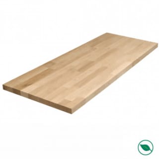 Plan de travail hêtre massif lamellé collé abouté 2000 x 650 x 26 mm. à 81,19€