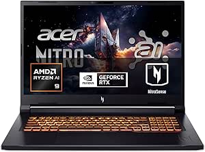 Portátil Gaming Acer Nitro V 17 AI Copilot+ AMD AI 9 365, 32GB, 1TB GeForce RTX 5070