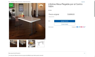 Mesa Plegable 1.82m por $1,499 | Oferta Costco