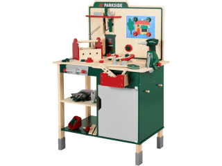 LUPILU houten speelgoed werkbank (Parkside-design) voor €39,99 bij Lidl