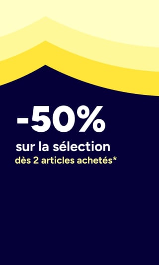 -50% dès 2 articles achetés sur une sélection chez Kiabi
