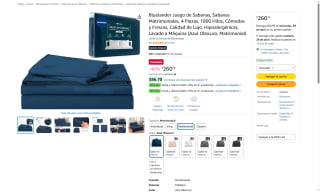 Sábanas Matrimoniales Bluelander por $260 | Oferta Amazon