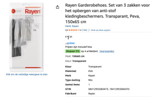Rayen Garderobehoes. Set van 3 voor 21,94 bij Amazon