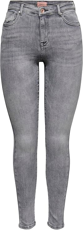 ONLY Skinny Jeans 'Power' in Grey Denim voor €21,65 bij Amazon