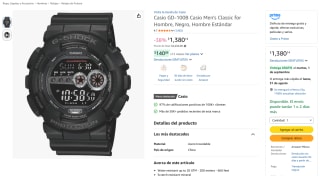 Reloj Casio GD-100B G-Shock por $1,365 en Amazon