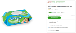 Toallitas Húmedas Kleenbebé 1800 Piezas por $389 | Walmart