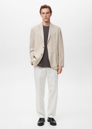 Americana traje slim fit lino por 15,99€ en Mango Outlet