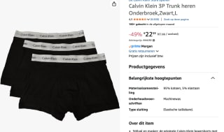 Calvin Klein Boxershorts 3-pack voor €24,99 bij Amazon
