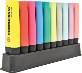 STABILO BOSS ORIGINAL (lot de 10) pour 6€ chez Amazon