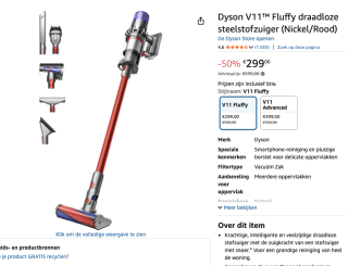 Dyson V11 Fluffy voor €299 bij Amazon