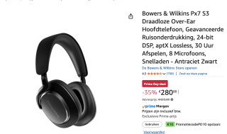 Bowers & Wilkins Px7 S3 Draadloze Over-Ear Hoofdtelefoon voor €280 bij Amazon