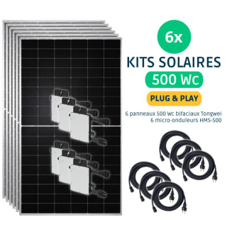 6 Kits Solaires Plug And Play 500 Wc Bifacial, Hoymiles pour 699€ chez Upwatt