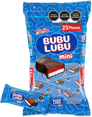 Mini Bubulubu 25 piezas (20 g c/u) por $83 en Amazon
