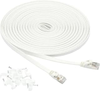 Amazon Basics Cat 7 Flat Ethernet Cable, 9.1 m for £3.82 at Amazon
