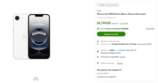 iPhone 16e 128GB eSIM Reacondicionado por $5,850 en Bodega Aurrera