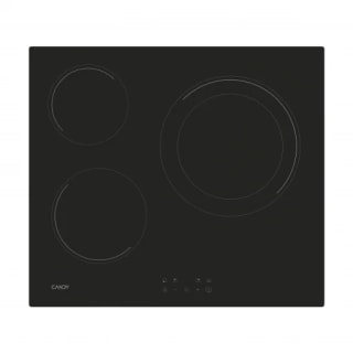 Placa Vitrocerámica Candy CH63DCC, 5700W, 60 cm, 3 Zonas Cocción, 9 Niveles por 89€