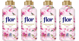 4 Botes de Flor Perfumador para Ropa fragancia floral Rosa, hasta 36 dosis por 8.26€