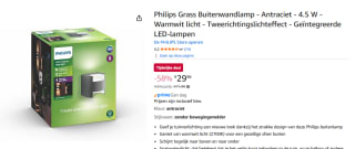 Philips myGarden Grass Wandlamp voor €29,96 bij Amazon