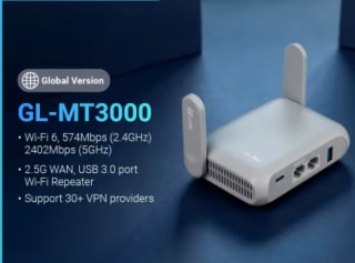 GL.iNet GL-MT3000 reis router voor €58,39 dmv code bij Aliexpress