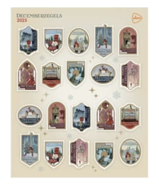 Gratis sprookjesboek bij aankoop van 2 decemberzegels vellen voor 48,40 euro