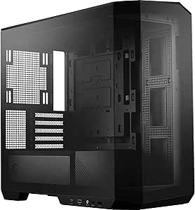 MSI MAG PANO M100L PZ Micro-ATX PC Case - Micro-ATX Capacity, GPU Support Stand, USB