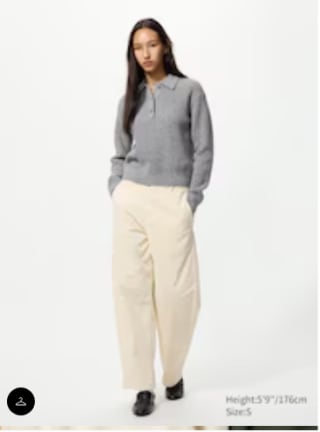 Pull à col polo en laine mélangée à 19,90€