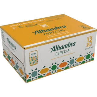 Alhambra Especial (9 packs, 108 latas) por 40,70€ en Hipercor