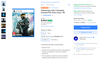 Halo Campaign Evolved PS5 por $854 en Mercado Libre