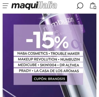 -15% de Descuento en Multimarcas desde Maquillalia.