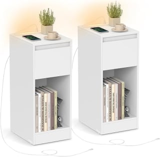 VASAGLE KAILYN LET710W01 mesitas de noche (juego de 2) por 51,29€ en Amazon