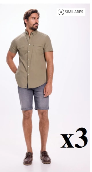 3 Bermudas Denim Slim para Hombre Milano por 15.98€