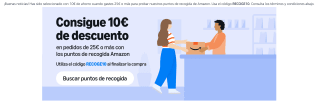 10€ gratis para tus compras en Amazon por recoger pedido en Punto Recogida