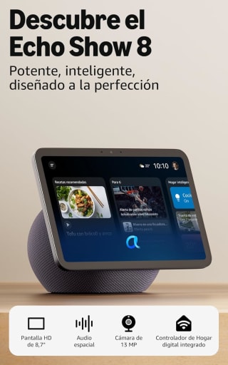 Amazon Echo Show 8 (última generación): pantalla HD 8,7" audio espacial y Alexa
