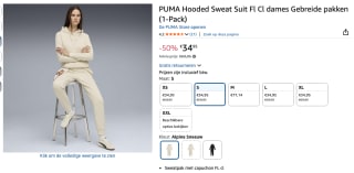 Puma Joggingpak met capuchon voor €34,95 bij Amazon