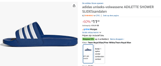 adidas Sportswear Slippers voor €11,20 bij Amazon