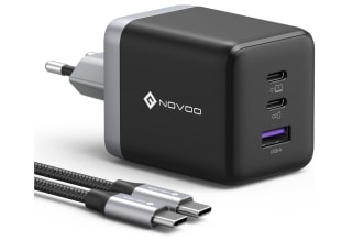 Novoo cargador usb c 100 w gan 3 puertos con cable por 23,01€